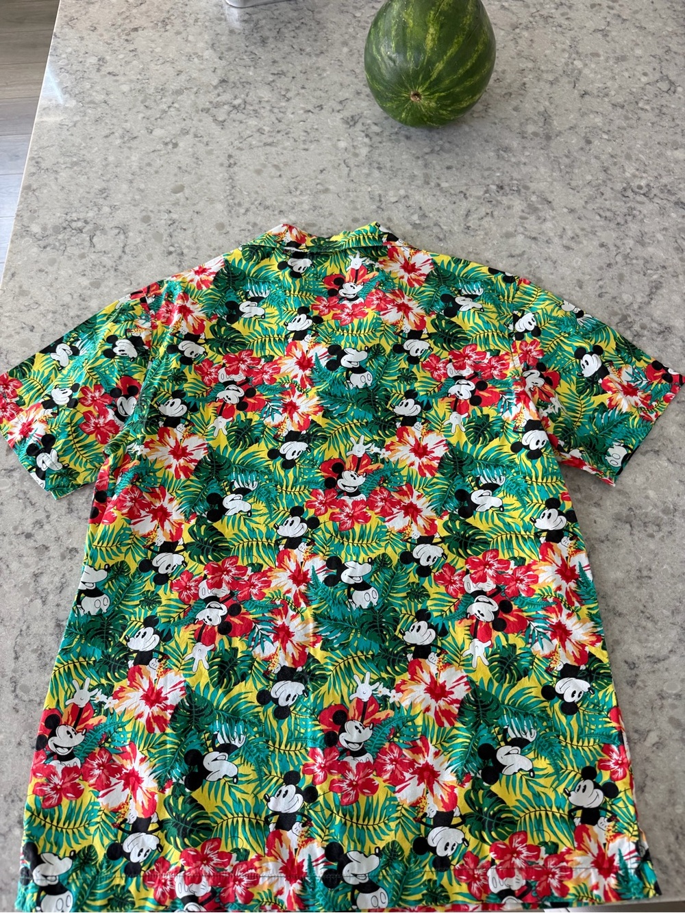 Disney Tropical Mickey Short-Sleeve Button-Down Shirt